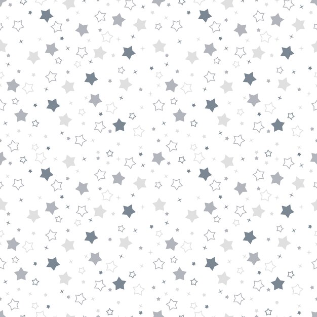 Płaski wzór srebrnych gwiazdek