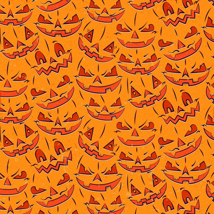 Bezpłatny plik Wektor płaski wzór w stylu vintage halloween
