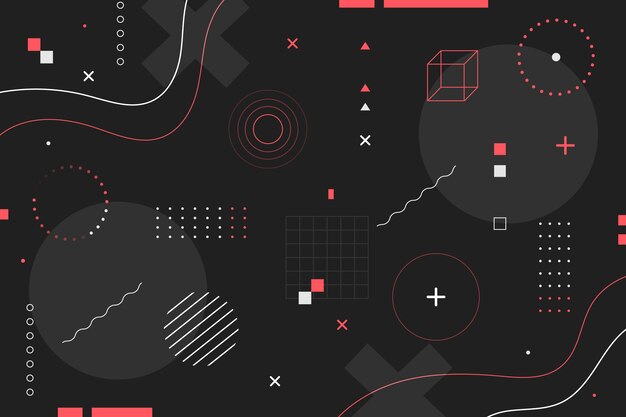Płaskie abstrakcyjne tło o geometrycznych kształtach