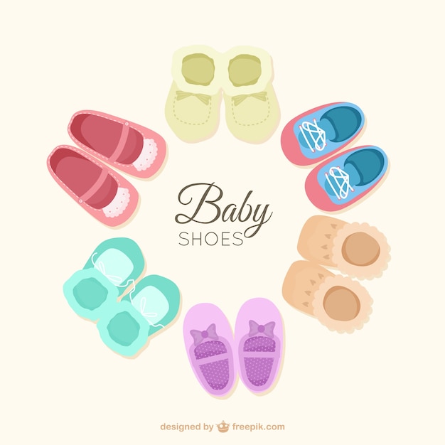 Płaskie Baby Shoes Ustaw