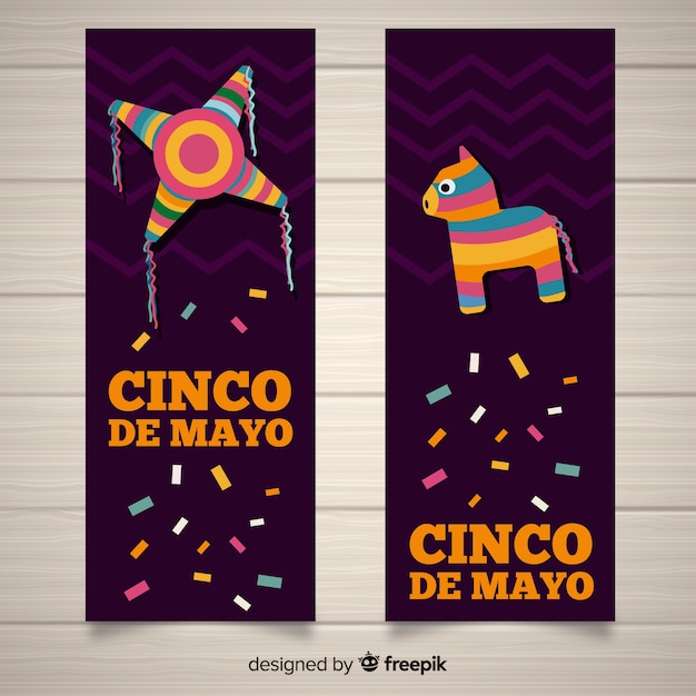 Płaskie Banery Cinco De Mayo