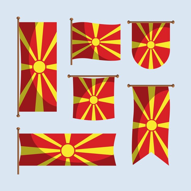 Płaskie emblematy narodowe macedonii