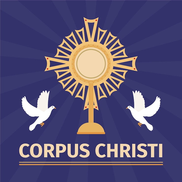 Bezpłatny plik Wektor płaskie ilustracja corpus christi