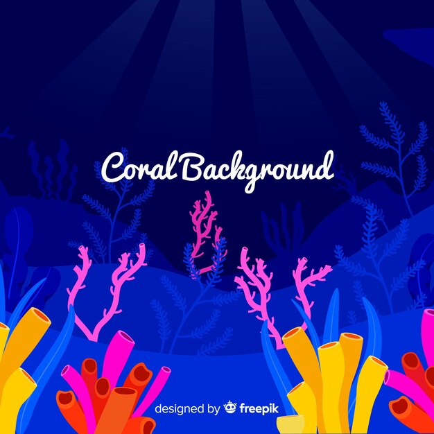Płaskie koralowe tło