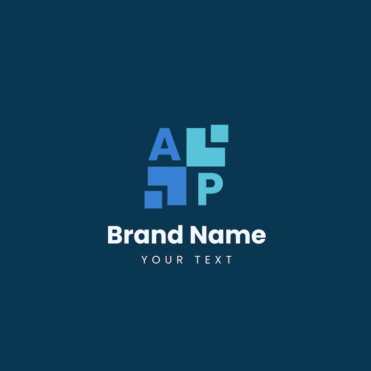 Bezpłatny plik Wektor płaskie logo monogram ap