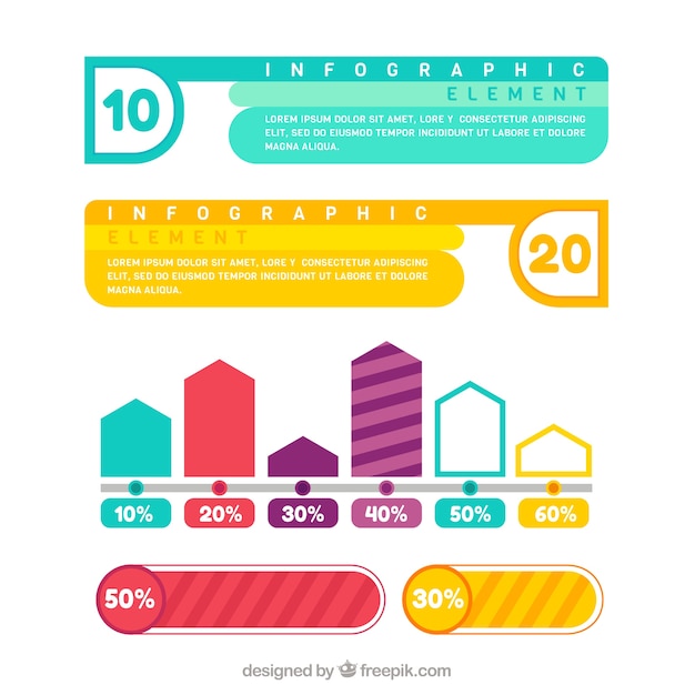 Płaskie Opakowanie Elementów Infograficznych