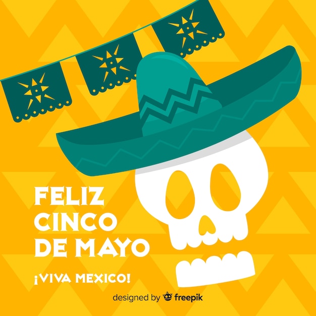 Płaskie Tło Cinco De Mayo