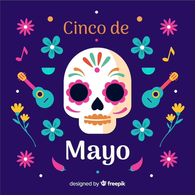 Płaskie Tło Cinco De Mayo