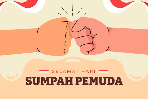 Płaskie Tło Dla Indonezyjskiej Sumpy Pemuda