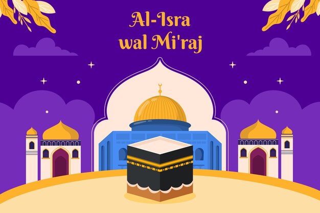 Płaskie tło dla isra miraj