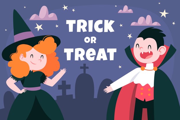 Płaskie tło do świętowania halloween