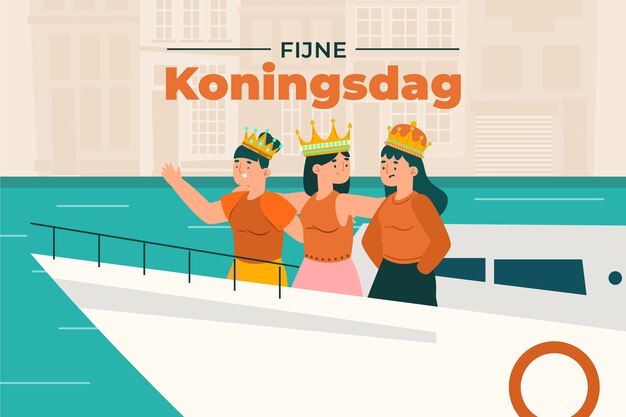 Płaskie tło koningsdag