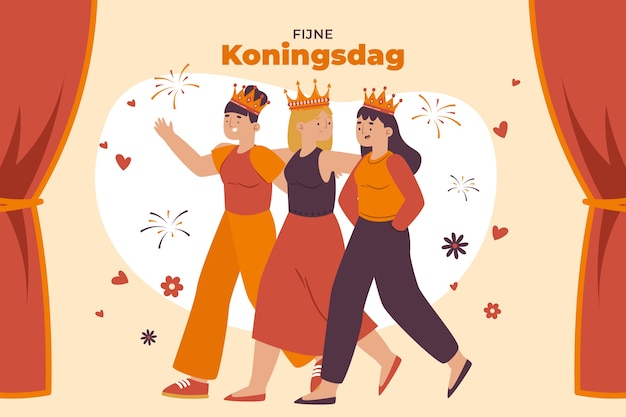 Płaskie Tło Koningsdag