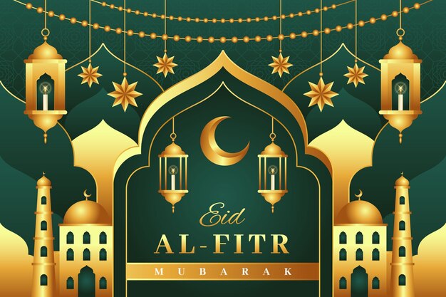 Płaskie tło na obchody eid al-fitr