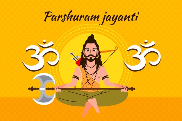 Płaskie tło parshuram jayanti