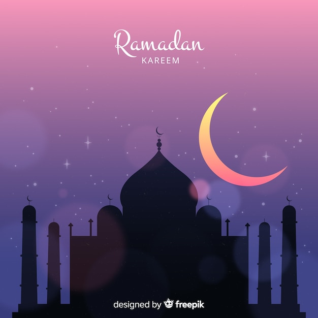 Płaskie Tło Ramadan