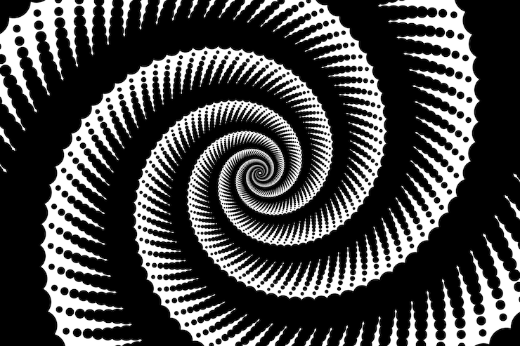 Bezpłatny plik Wektor płaskie wzornictwo spiralne tło okrągłe
