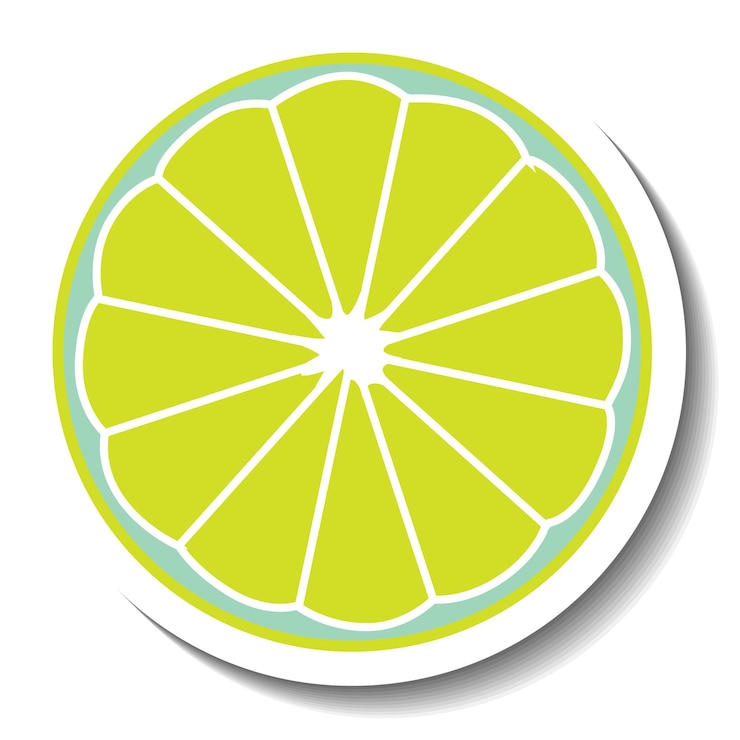 Bezpłatny plik Wektor plasterki limonki w stylu kreskówki