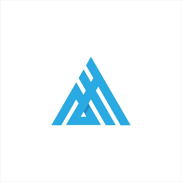 Bezpłatny wektor początkowa ikona grafiki liniowej projektu logo ah
