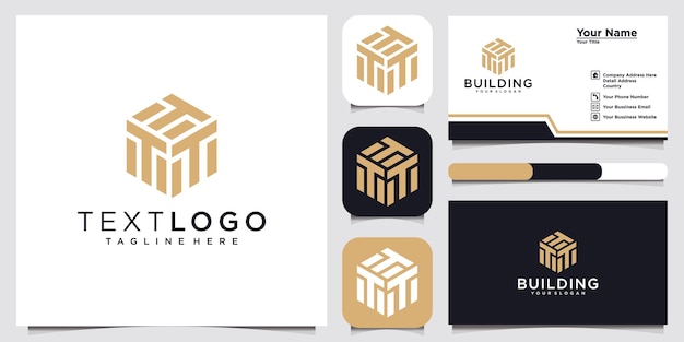 Początkowa litera t szablon projektu logo koncepcja logotypu i wizytówka
