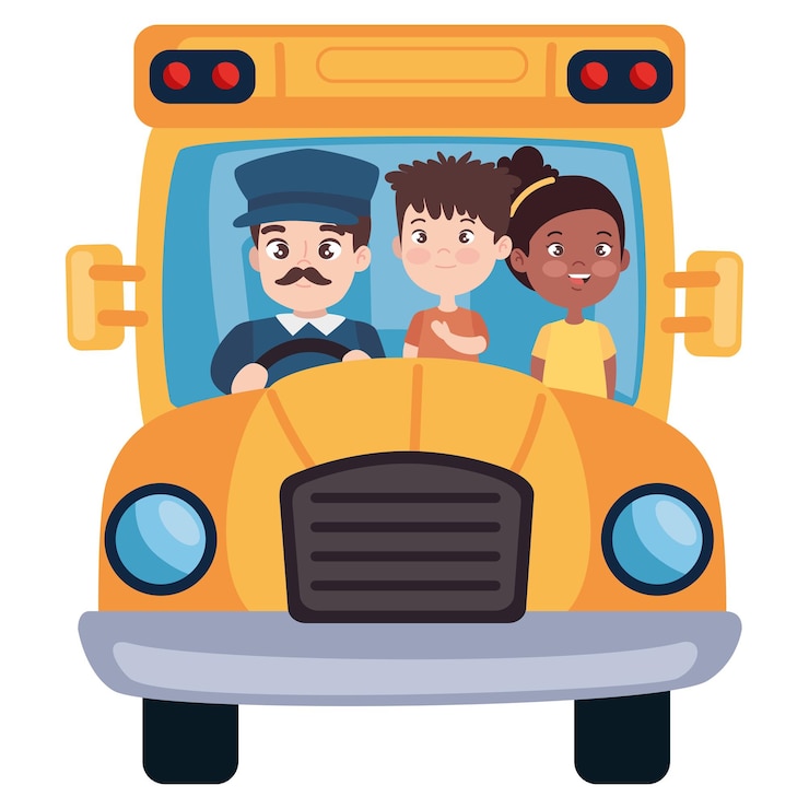 Bezpłatny plik Wektor podróż autobusem uczniów
