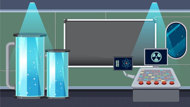 Pomieszczenie laboratorium naukowego do eksperymentów chemicznych