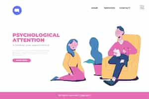 Bezpłatny wektor pomoc psychologiczna - landing page