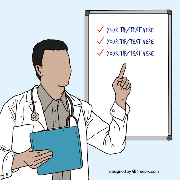Bezpłatny wektor porady medyczne szablonu ilustracji