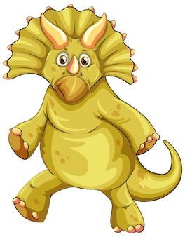 Postać z kreskówki dinozaura triceratopsa