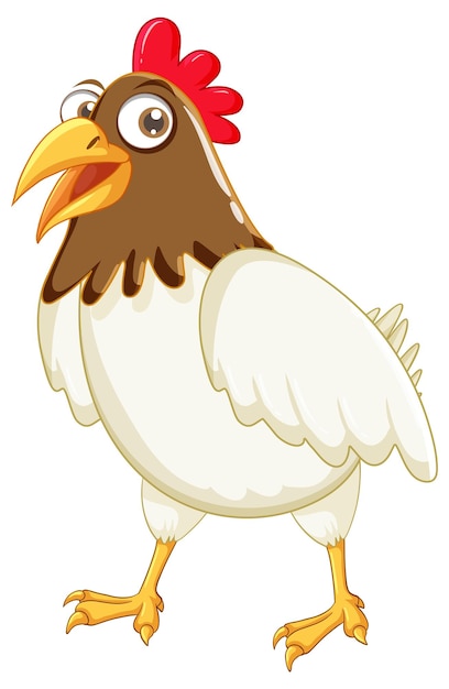Bezpłatny wektor postać z kreskówki kurczaka