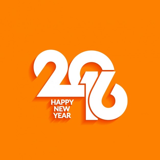 Pozdrowienia Od 2016 Roku Z Pomarańczowym Tle