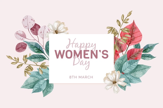 Bezpłatny wektor pozdrowienie kolorowy kwiatowy dzień kobiet