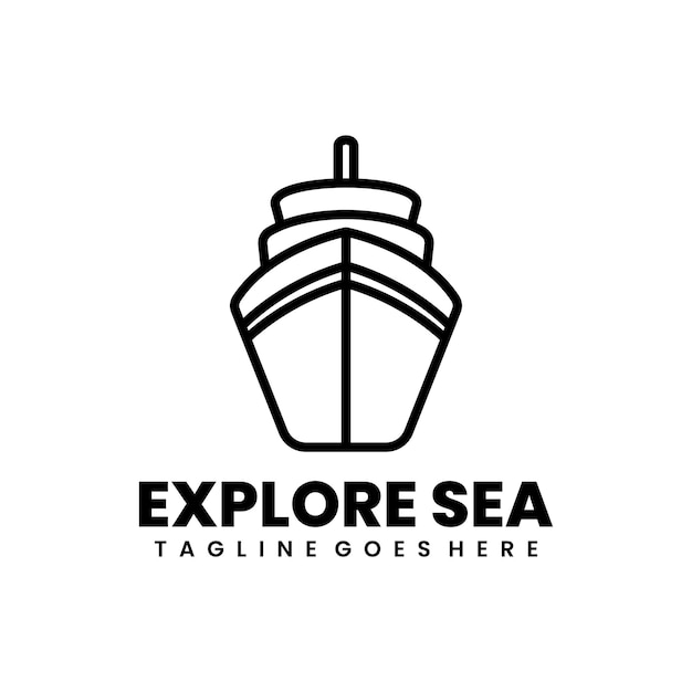 Bezpłatny wektor poznaj projekt logo morza