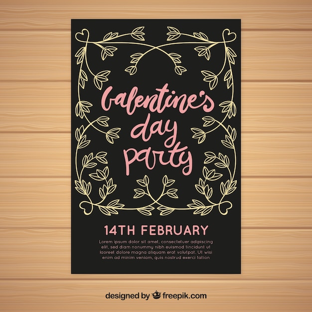 Pozostawia Plakat Party Walentynki