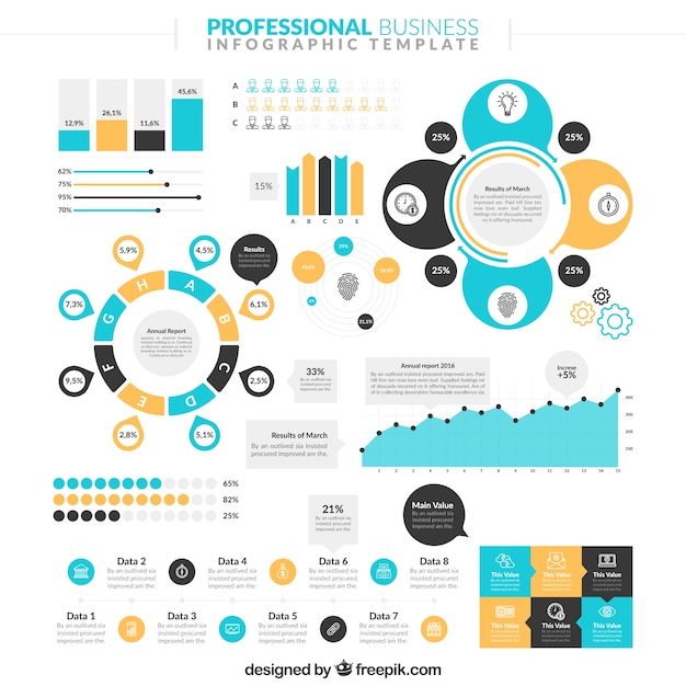 Bezpłatny wektor profesjonalne infografika