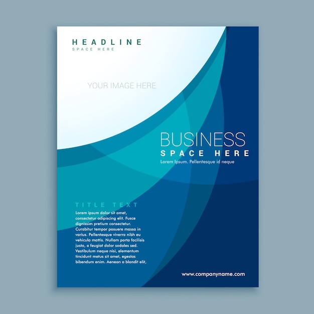 Bezpłatny wektor profesjonalny biznes niebieski ulotka szablon projektowanie broszur