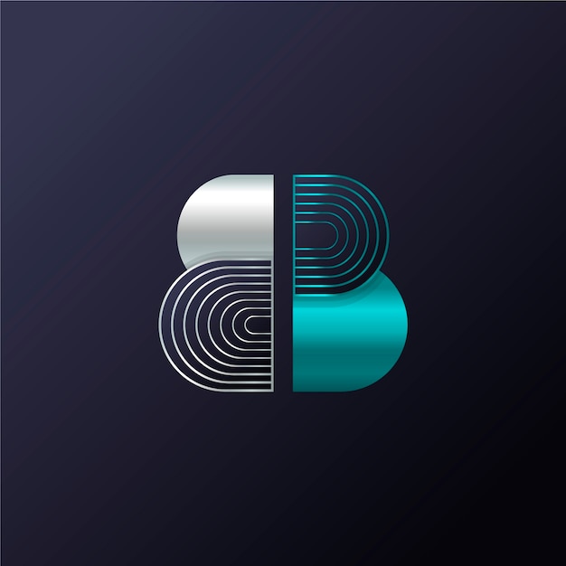 Bezpłatny wektor profesjonalny szablon logo bb