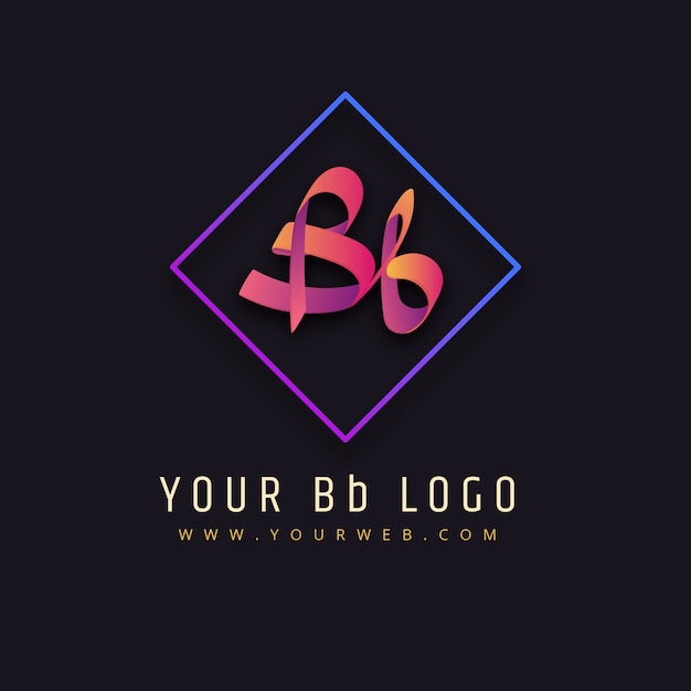 Bezpłatny wektor profesjonalny szablon logo bb