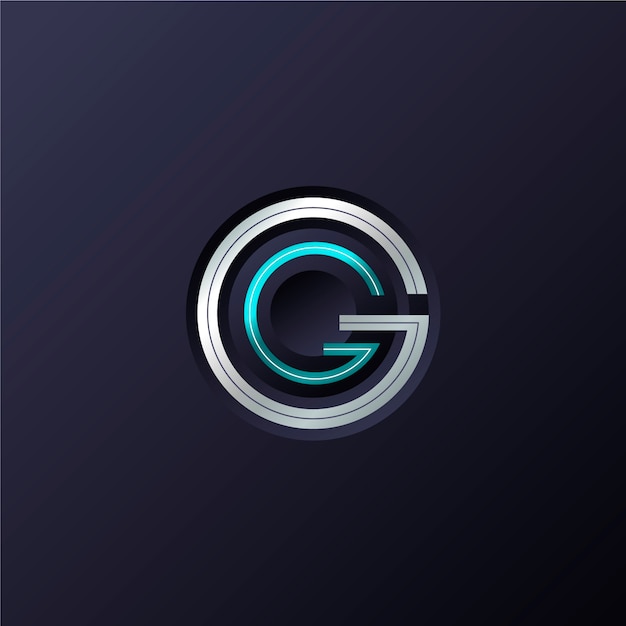 Bezpłatny wektor profesjonalny szablon logo gg