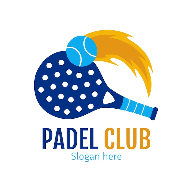 Bezpłatny wektor profesjonalny szablon logo padel