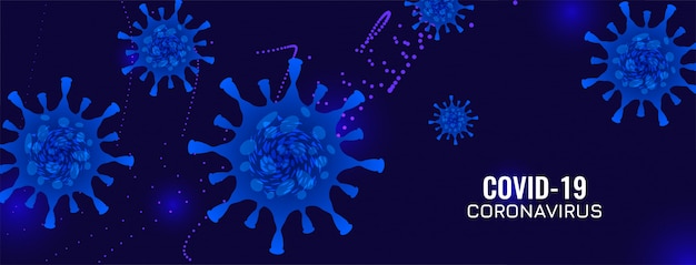 Projekt banera infekcji koronawirusem Covid-19