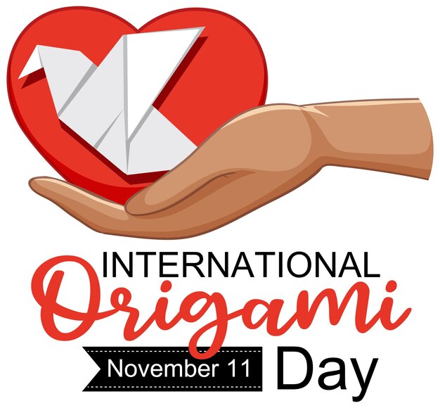 Projekt banera międzynarodowego dnia origami