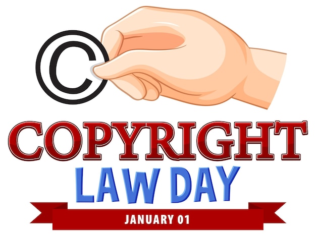 Bezpłatny wektor projekt banera na dzień prawa autorskiego