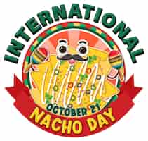 Bezpłatny wektor projekt banera na międzynarodowy dzień nacho