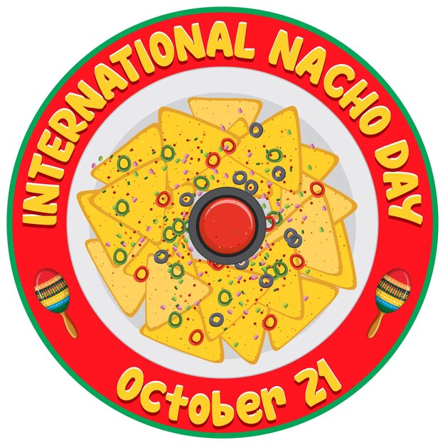 Bezpłatny wektor projekt banera na międzynarodowy dzień nacho