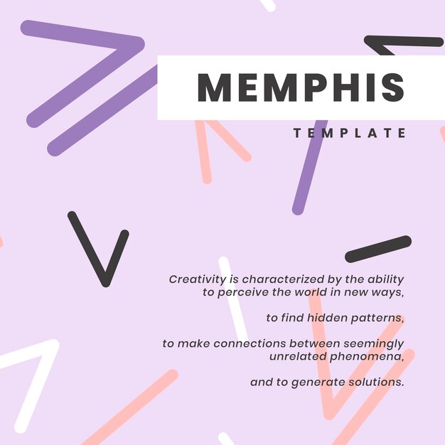 Projekt banera strony internetowej Memphis