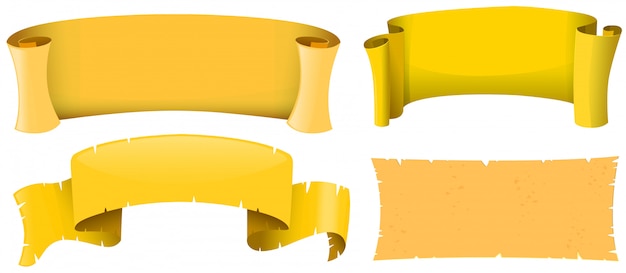 Bezpłatny wektor projekt banera w kolorze żółtym