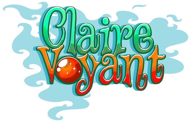 Bezpłatny wektor projekt czcionki logo claire voyant