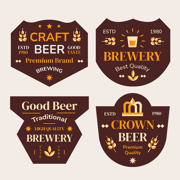 Projekt Etykiet Do Piwa O Płaskiej Konstrukcji