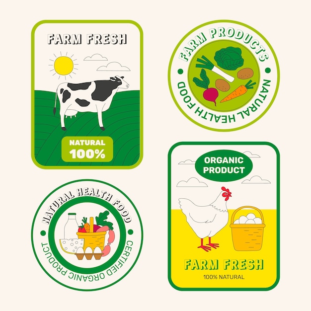 Projekt Etykiety Kolekcji żywności
